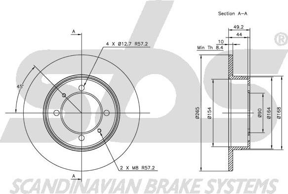 SBS 1815203009 - Kočioni disk www.molydon.hr