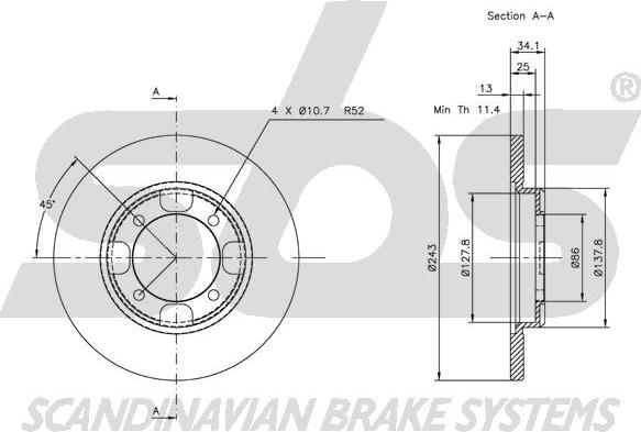 SBS 1815203005 - Kočioni disk www.molydon.hr