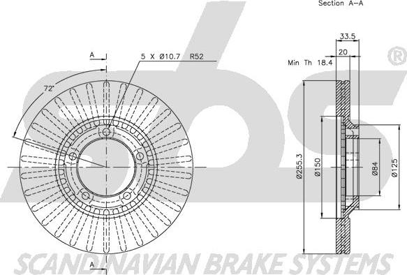 SBS 1815203014 - Kočioni disk www.molydon.hr