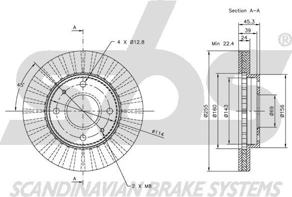 SBS 1815203010 - Kočioni disk www.molydon.hr