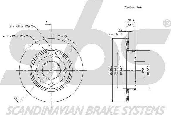 SBS 1815313036 - Kočioni disk www.molydon.hr