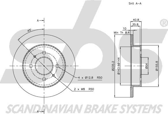 SBS 1815203031 - Kočioni disk www.molydon.hr