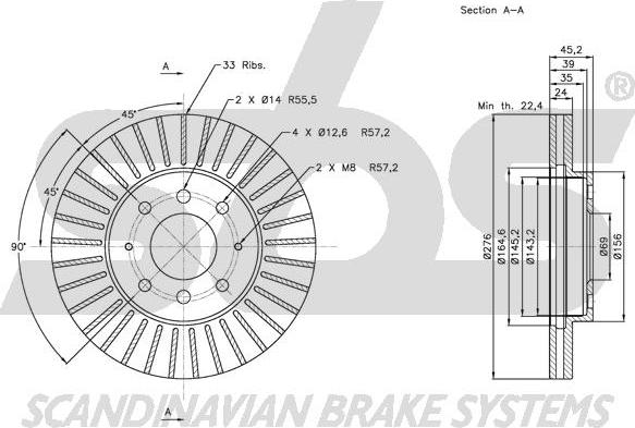 SBS 1815.203032 - Kočioni disk www.molydon.hr