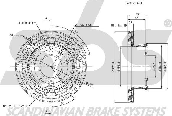 SBS 1815313397 - Kočioni disk www.molydon.hr