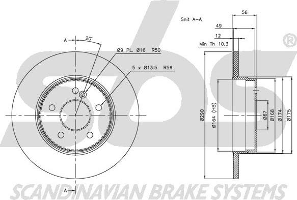 SBS 1815203340 - Kočioni disk www.molydon.hr