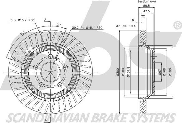 SBS 1815313352 - Kočioni disk www.molydon.hr