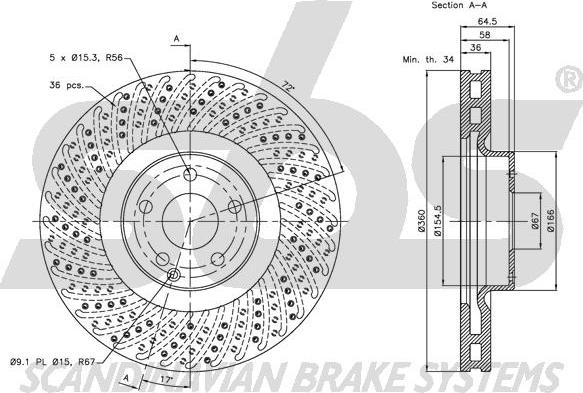 SBS 1815313366 - Kočioni disk www.molydon.hr