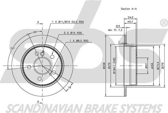 SBS 1815203307 - Kočioni disk www.molydon.hr