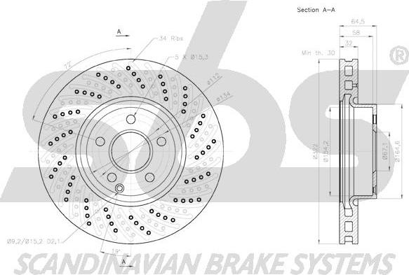 SBS 18153133102 - Kočioni disk www.molydon.hr