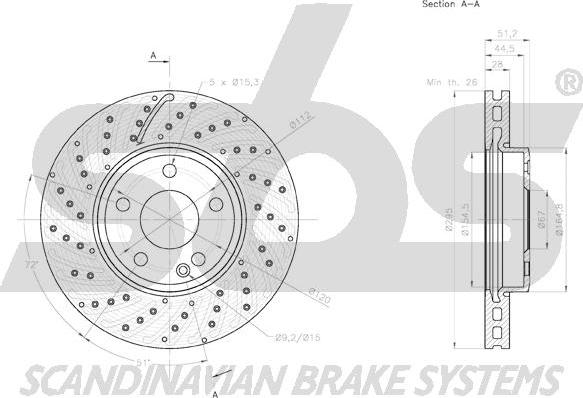 SBS 18153133116 - Kočioni disk www.molydon.hr