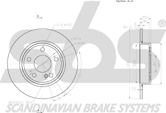 SBS 18152033113 - Kočioni disk www.molydon.hr