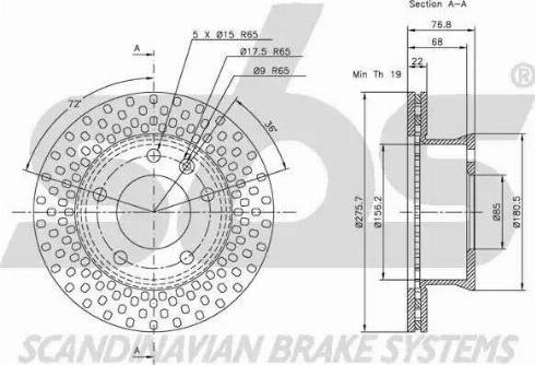 SBS 1815203334 - Kočioni disk www.molydon.hr