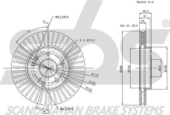 SBS 1815313332 - Kočioni disk www.molydon.hr