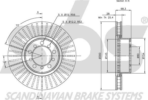 SBS 1815203324 - Kočioni disk www.molydon.hr