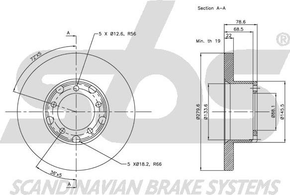 SBS 1815203325 - Kočioni disk www.molydon.hr