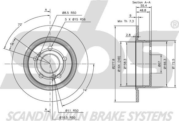 SBS 1815203320 - Kočioni disk www.molydon.hr