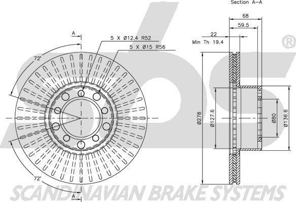 SBS 1815203322 - Kočioni disk www.molydon.hr