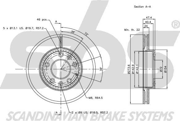 SBS 1815.203241 - Kočioni disk www.molydon.hr