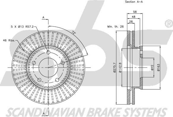 SBS 1815203243 - Kočioni disk www.molydon.hr