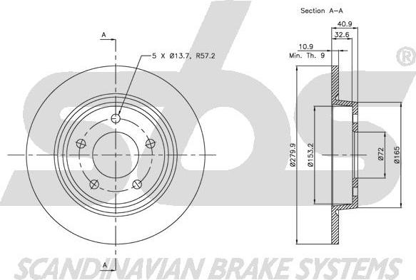 SBS 1815313252 - Kočioni disk www.molydon.hr