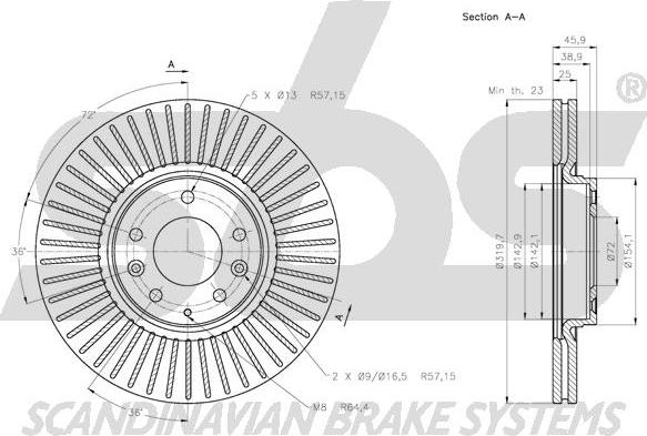 SBS 1815313266 - Kočioni disk www.molydon.hr