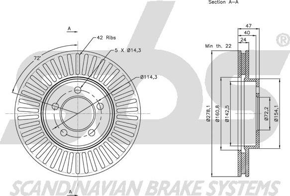 SBS 1815203263 - Kočioni disk www.molydon.hr