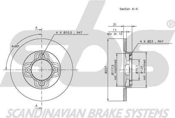 SBS 1815203208 - Kočioni disk www.molydon.hr