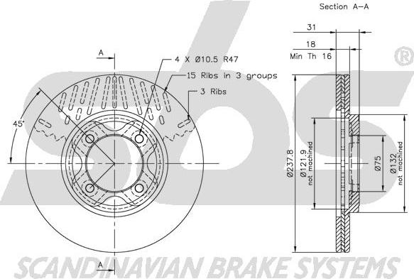 SBS 1815203216 - Kočioni disk www.molydon.hr