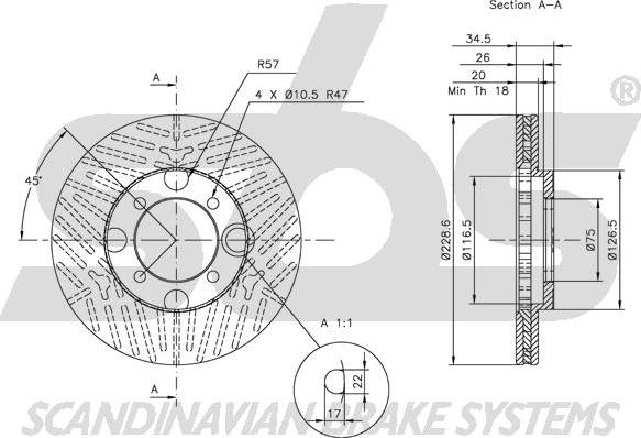 SBS 1815203217 - Kočioni disk www.molydon.hr