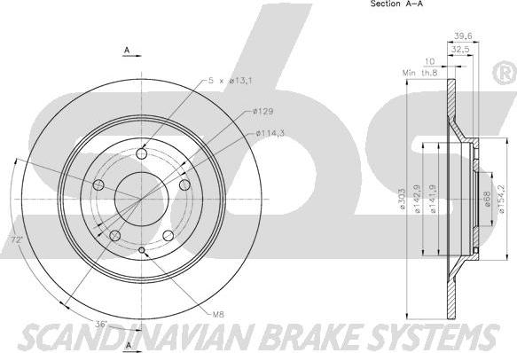 SBS 1815313279 - Kočioni disk www.molydon.hr