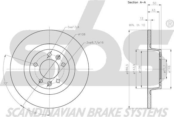 SBS 1815313740 - Kočioni disk www.molydon.hr