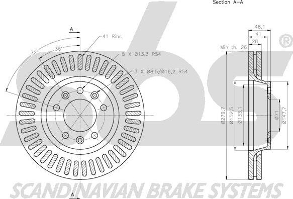 SBS 1815313735 - Kočioni disk www.molydon.hr