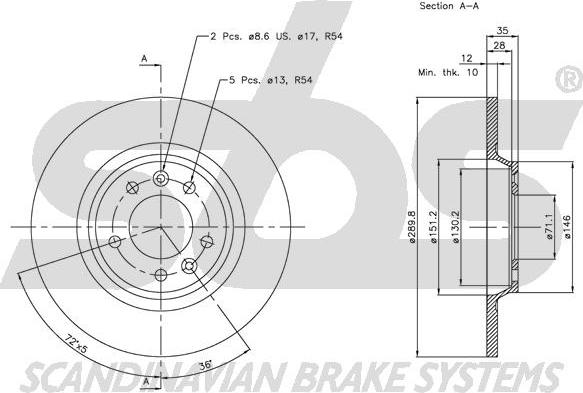 SBS 1815203729 - Kočioni disk www.molydon.hr