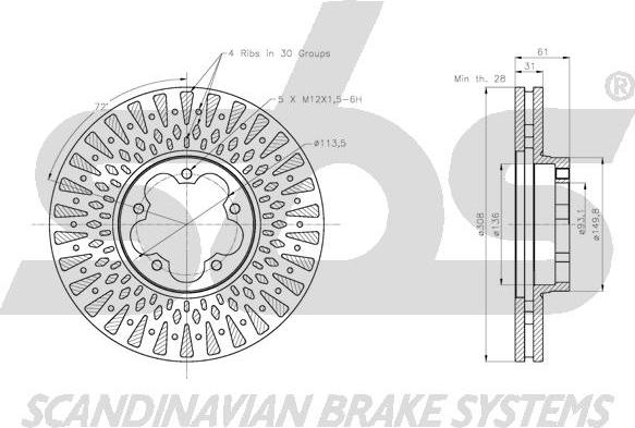 SBS 1815312594 - Kočioni disk www.molydon.hr