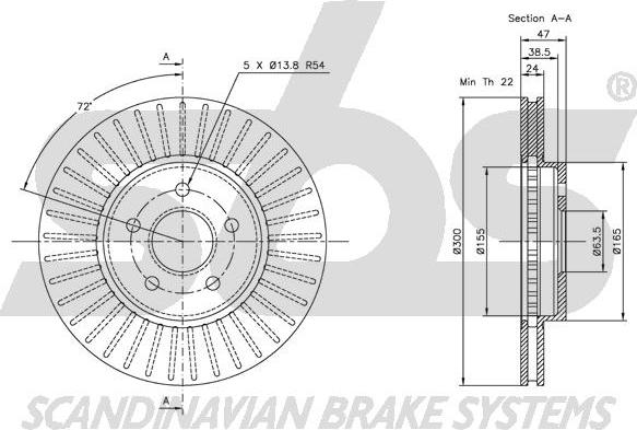 SBS 1815312550 - Kočioni disk www.molydon.hr