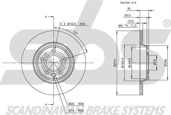 SBS 1815202552 - Kočioni disk www.molydon.hr