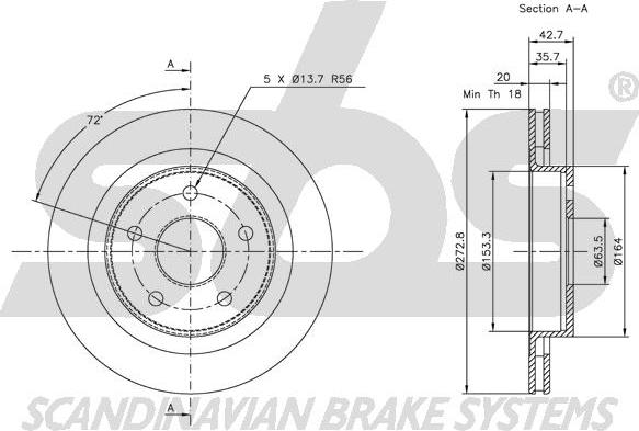 SBS 1815202539 - Kočioni disk www.molydon.hr