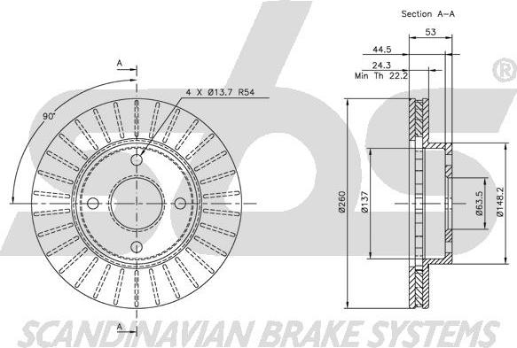 SBS 1815202537 - Kočioni disk www.molydon.hr