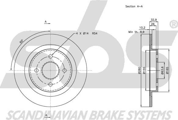 SBS 1815202574 - Kočioni disk www.molydon.hr