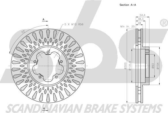 SBS 1815202576 - Kočioni disk www.molydon.hr