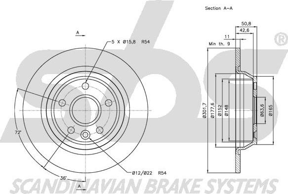 SBS 1815312571 - Kočioni disk www.molydon.hr