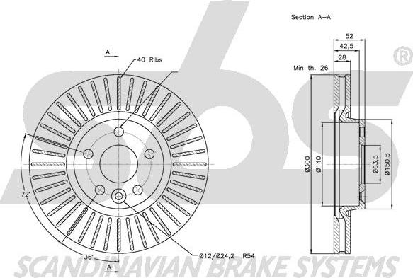 SBS 1815312573 - Kočioni disk www.molydon.hr