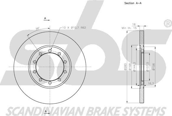 SBS 1815312577 - Kočioni disk www.molydon.hr