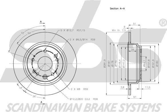 SBS 1815.202645 - Kočioni disk www.molydon.hr