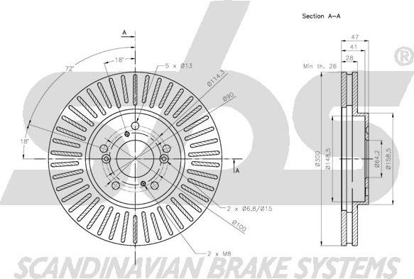 SBS 1815202658 - Kočioni disk www.molydon.hr