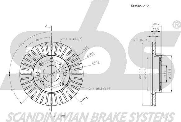 SBS 1815202665 - Kočioni disk www.molydon.hr