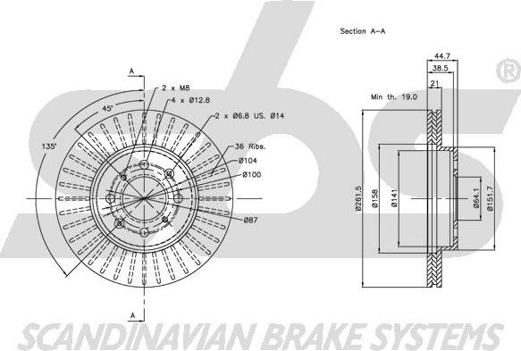 SBS 1815202614 - Kočioni disk www.molydon.hr