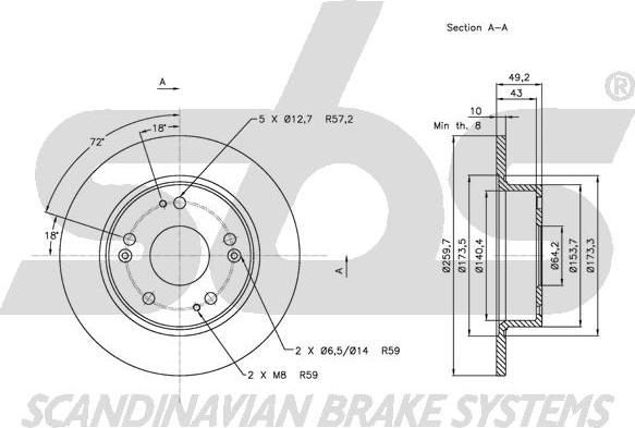 SBS 1815202638 - Kočioni disk www.molydon.hr