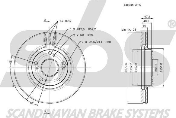 SBS 1815312637 - Kočioni disk www.molydon.hr