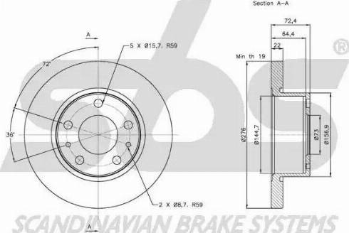 SBS 1815312347 - Kočioni disk www.molydon.hr